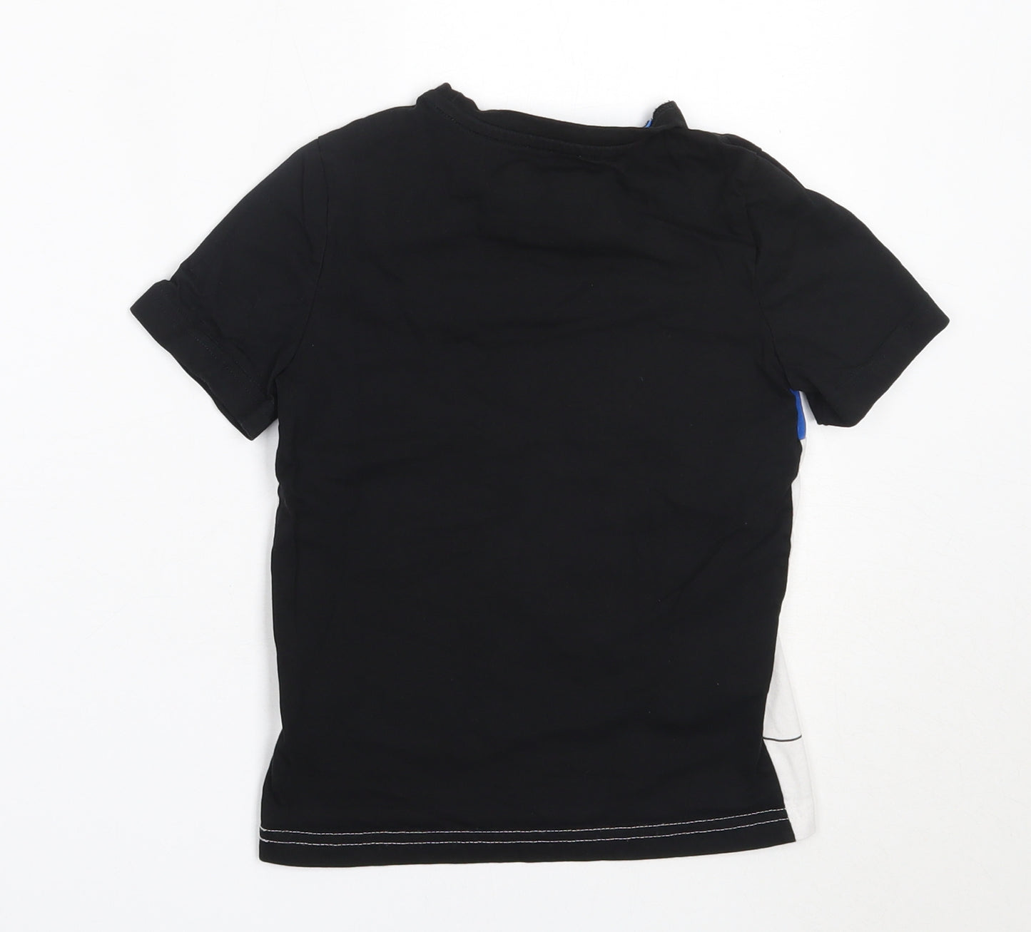 F&F Boys Black  Cotton Basic T-Shirt Size 4-5 Years Round Neck  - playstation