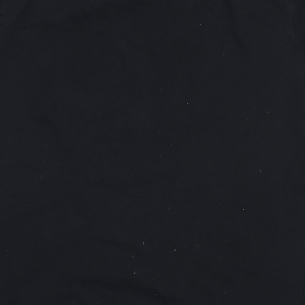 F&F Mens Black  Cotton  T-Shirt Size L Round Neck