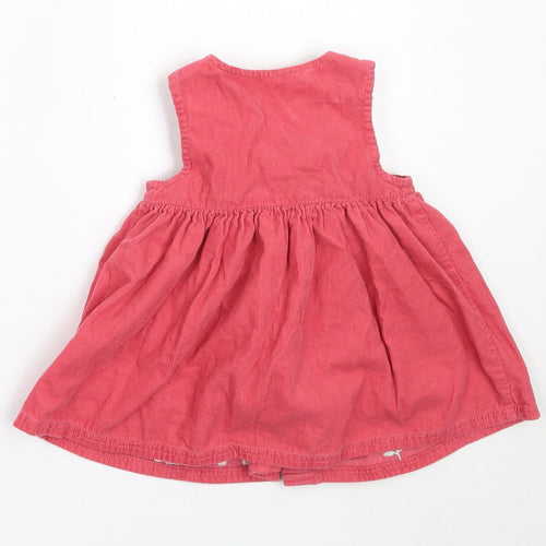 Marks and Spencer Girls Pink  Cotton Fit & Flare  Size 3-6 Months  Round Neck