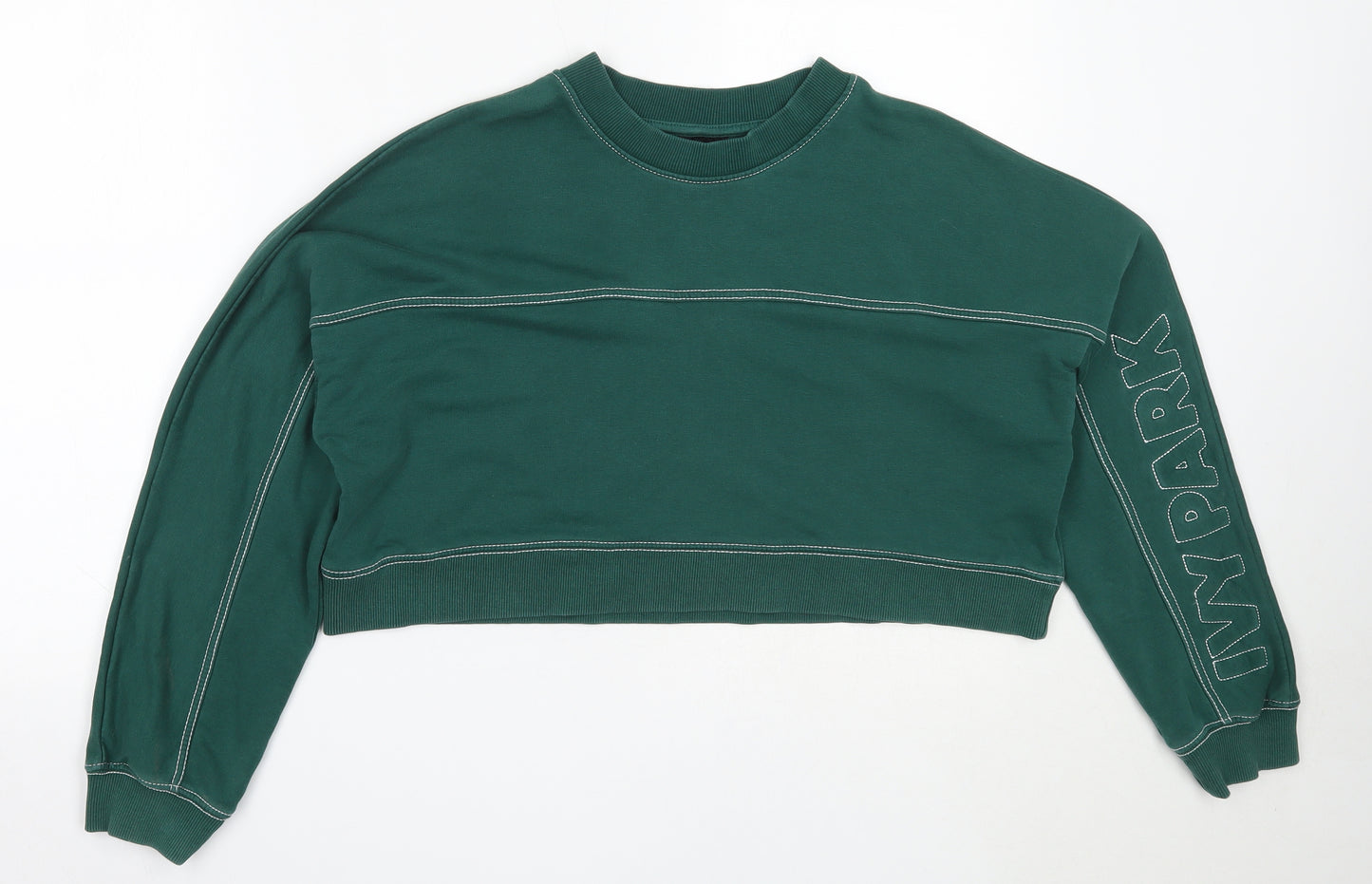 IVY PARK Womens Green  Cotton Pullover Sweatshirt Size XS