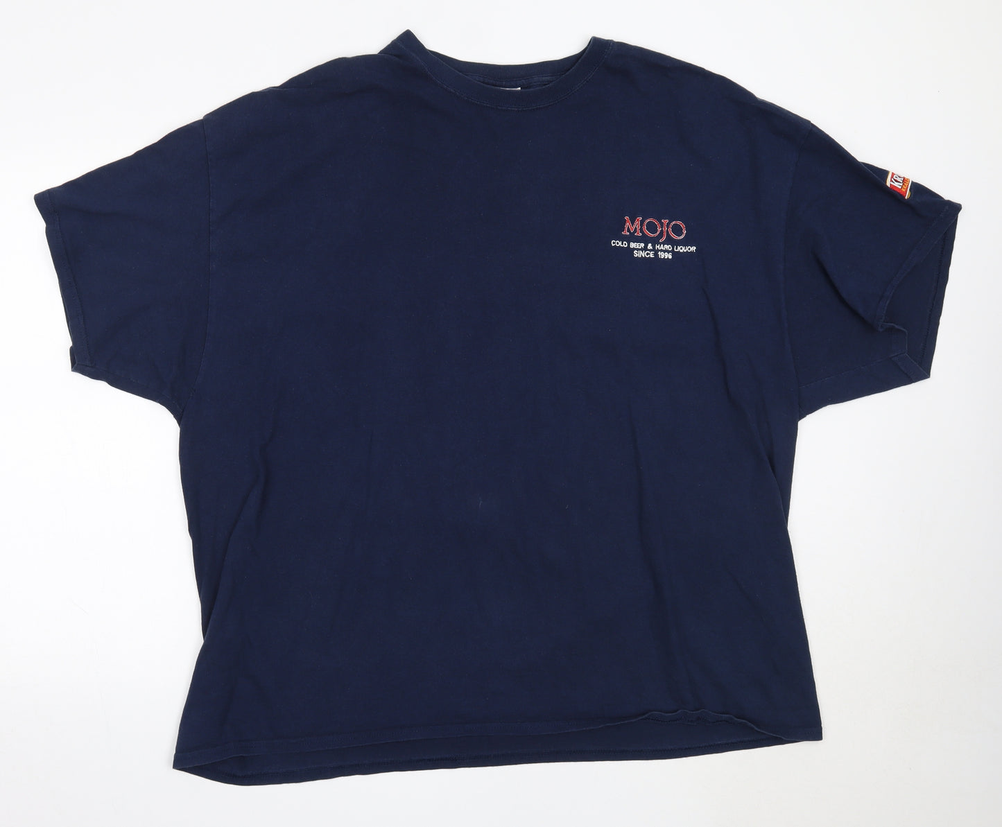 Gildan Mens Blue  Cotton  T-Shirt Size 3XL Round Neck
