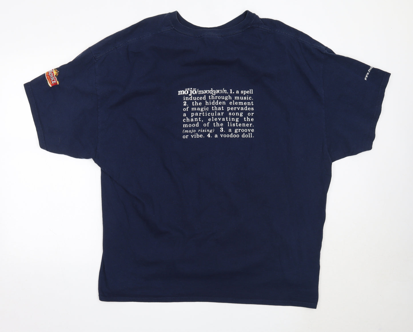 Gildan Mens Blue  Cotton  T-Shirt Size 3XL Round Neck
