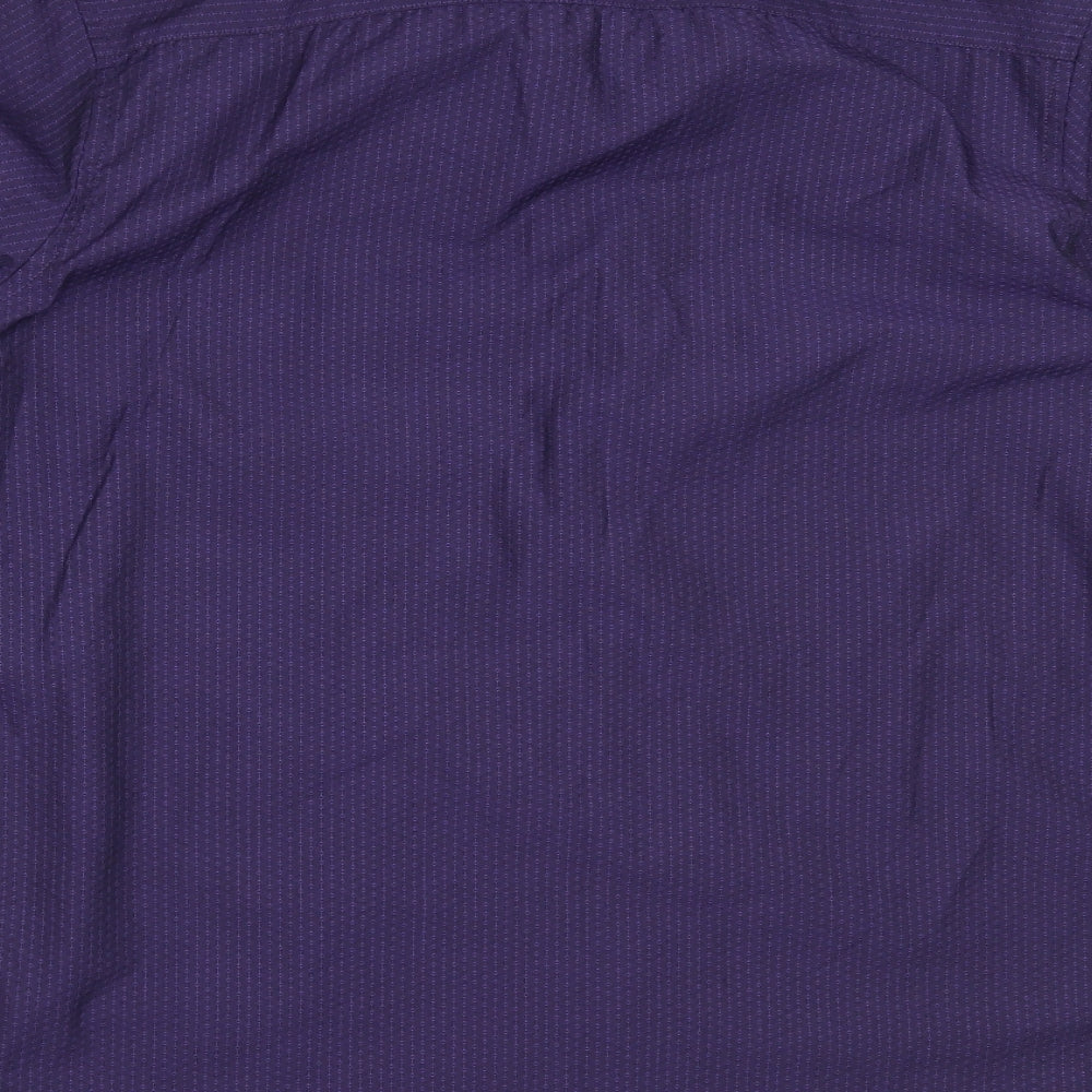 Debenhams Mens Purple  Polyester  Button-Up Size S Collared