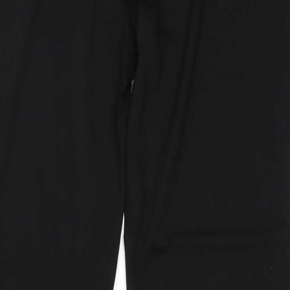 Marks and Spencer Womens Black  Viscose Trousers  Size 16 L28.5 in Regular