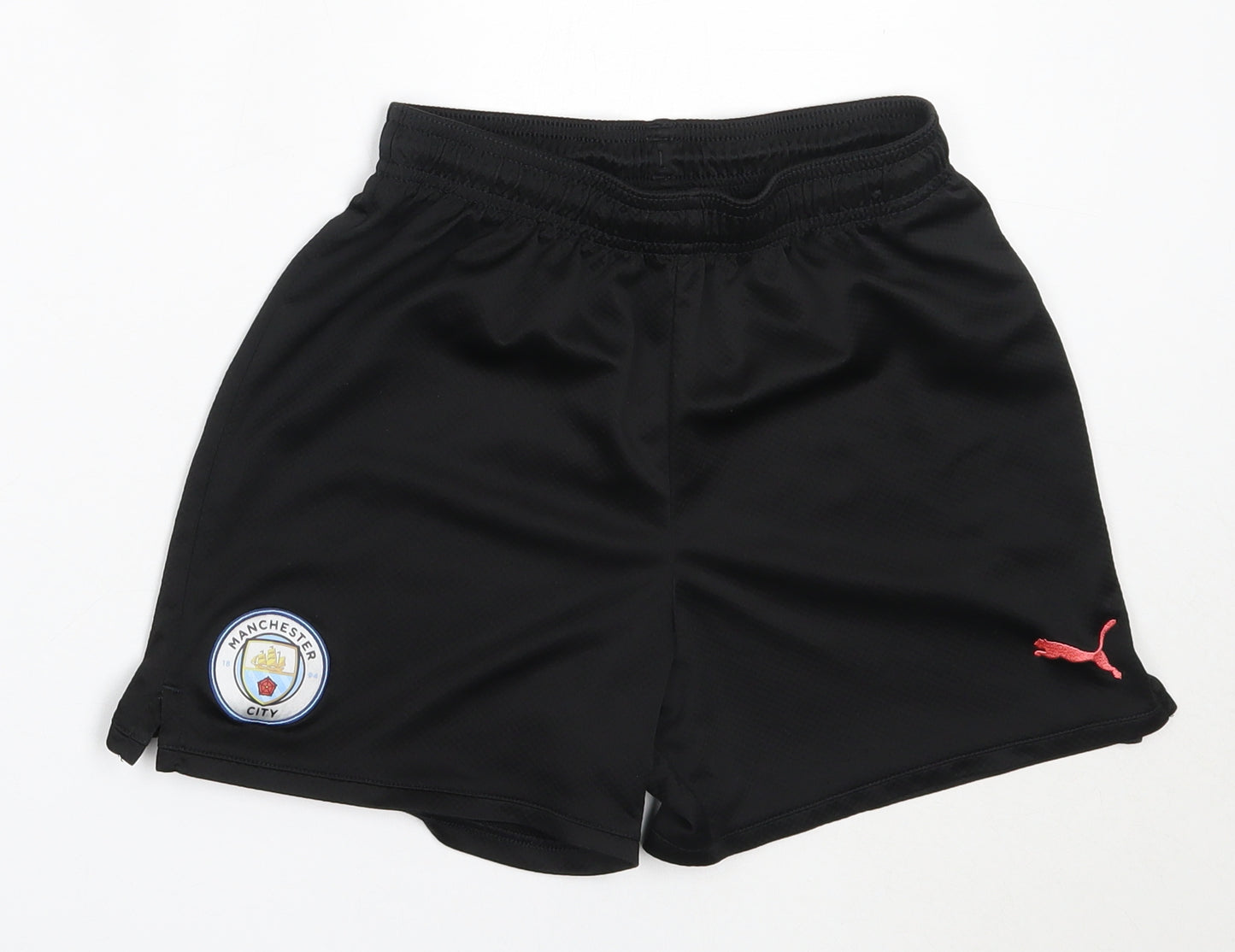 PUMA Boys Black  Polyester Sweat Shorts Size 11-12 Years  Regular  - Manchester City Football Club