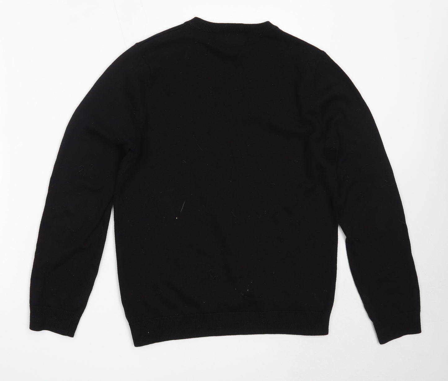 Topman Mens Blue V-Neck  Cotton Pullover Jumper Size S