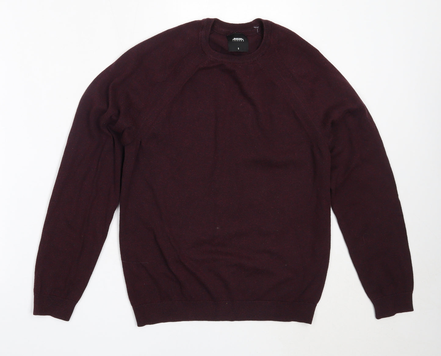 Burton Mens Red V-Neck  Cotton Pullover Jumper Size S