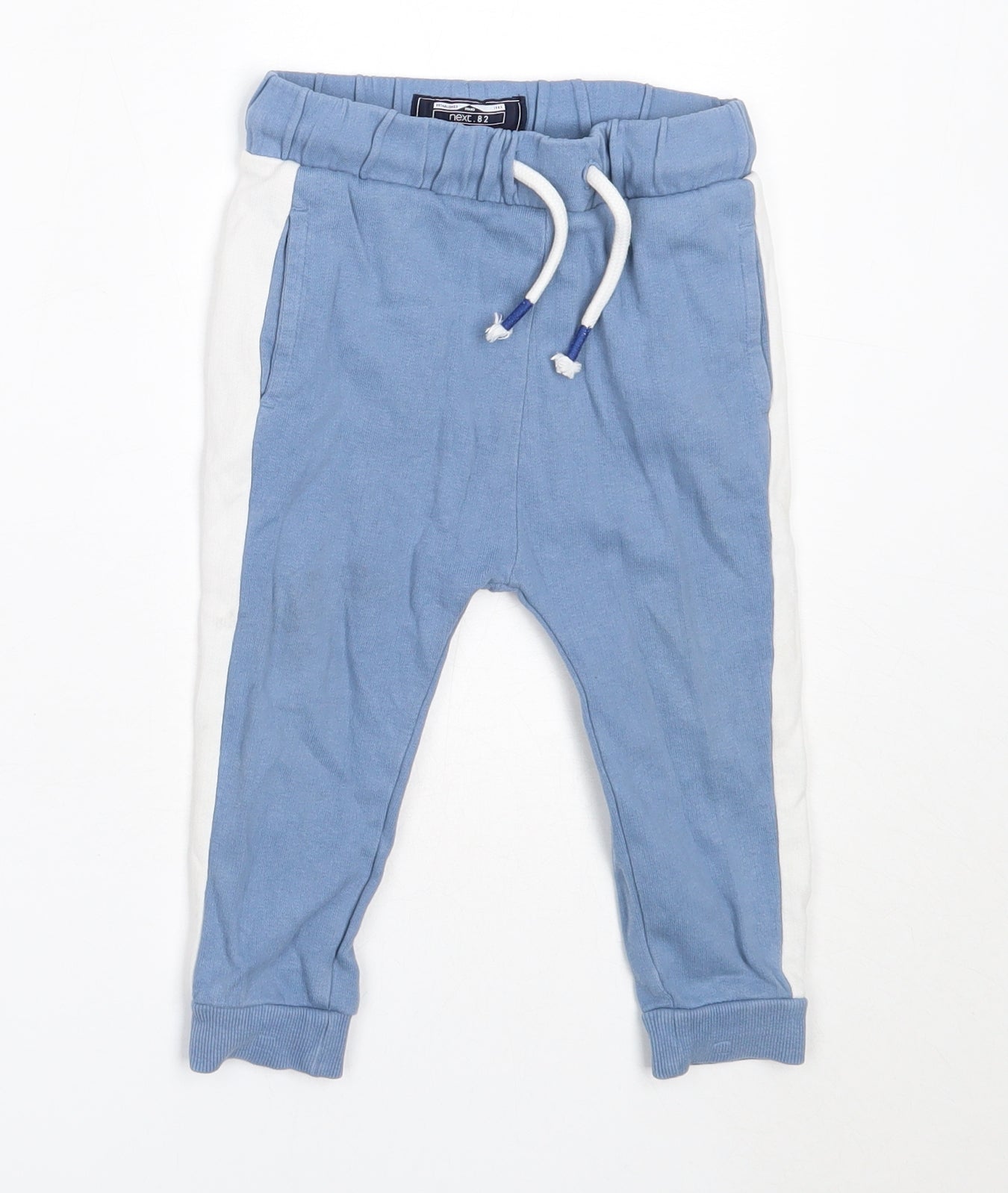 NEXT Boys Blue  Cotton Jogger Trousers Size 18-24 Months
