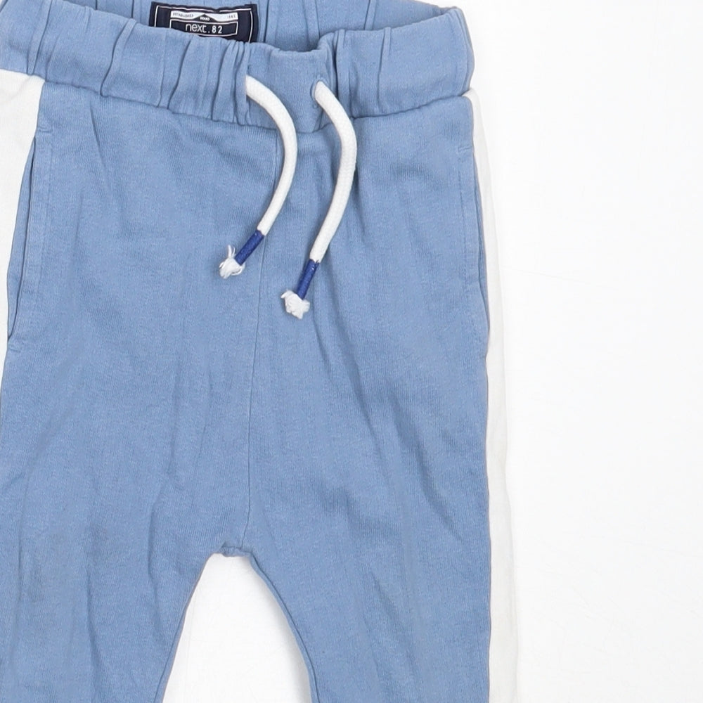NEXT Boys Blue  Cotton Jogger Trousers Size 18-24 Months