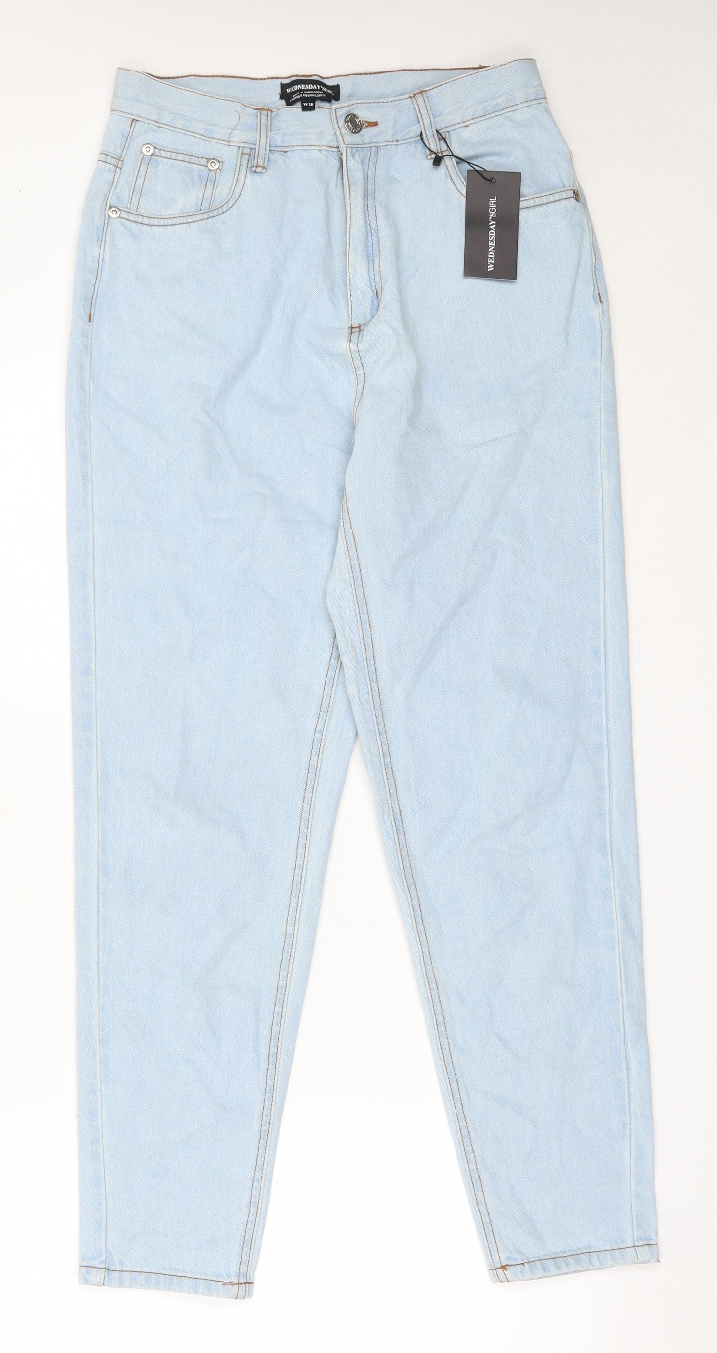 Wednesday's Girl Womens Blue  Cotton Mom Jeans Size 28 in L27 in Regular