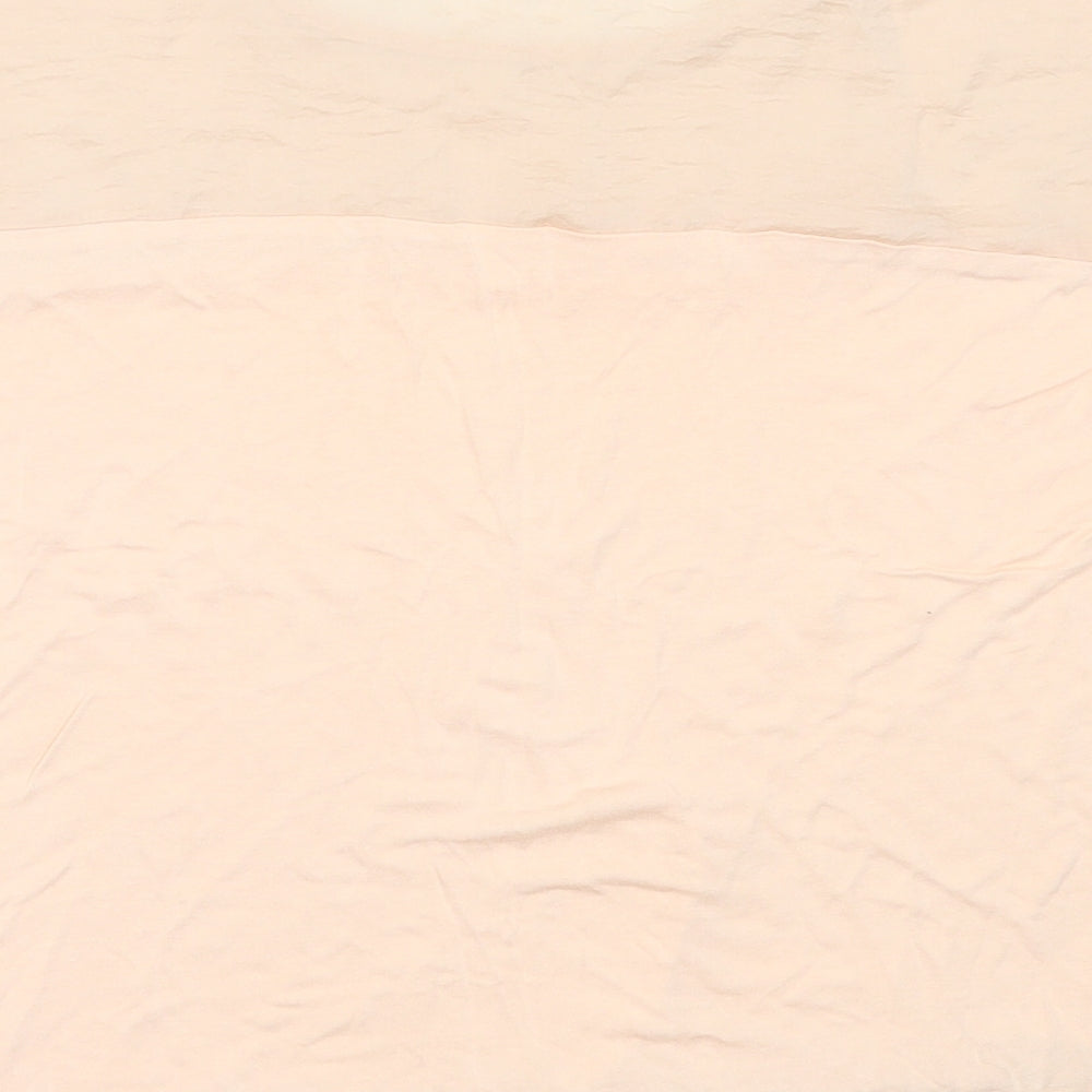 Primark Womens Beige  Viscose Basic T-Shirt Size 8 Round Neck