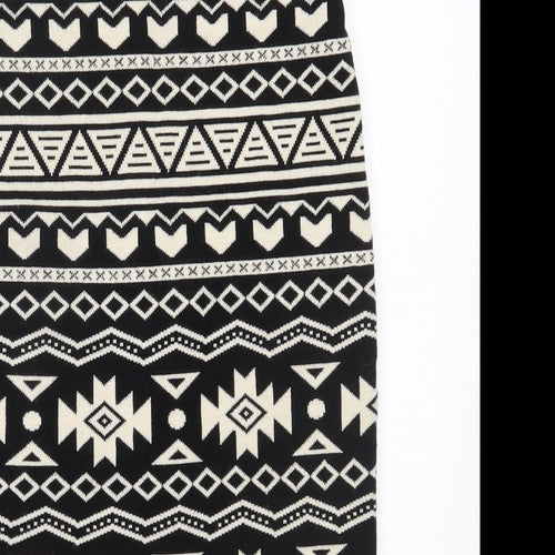 Atmosphere Womens Black Geometric Viscose Straight & Pencil Skirt Size 8