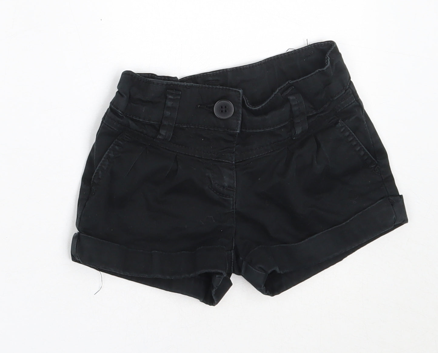 George Girls Black  Cotton Bermuda Shorts Size 4 Years  Regular