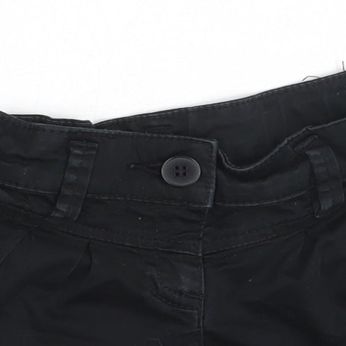 George Girls Black  Cotton Bermuda Shorts Size 4 Years  Regular