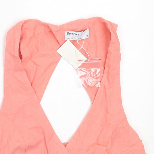 Bershka Womens Pink   Jacket Waistcoat Size S