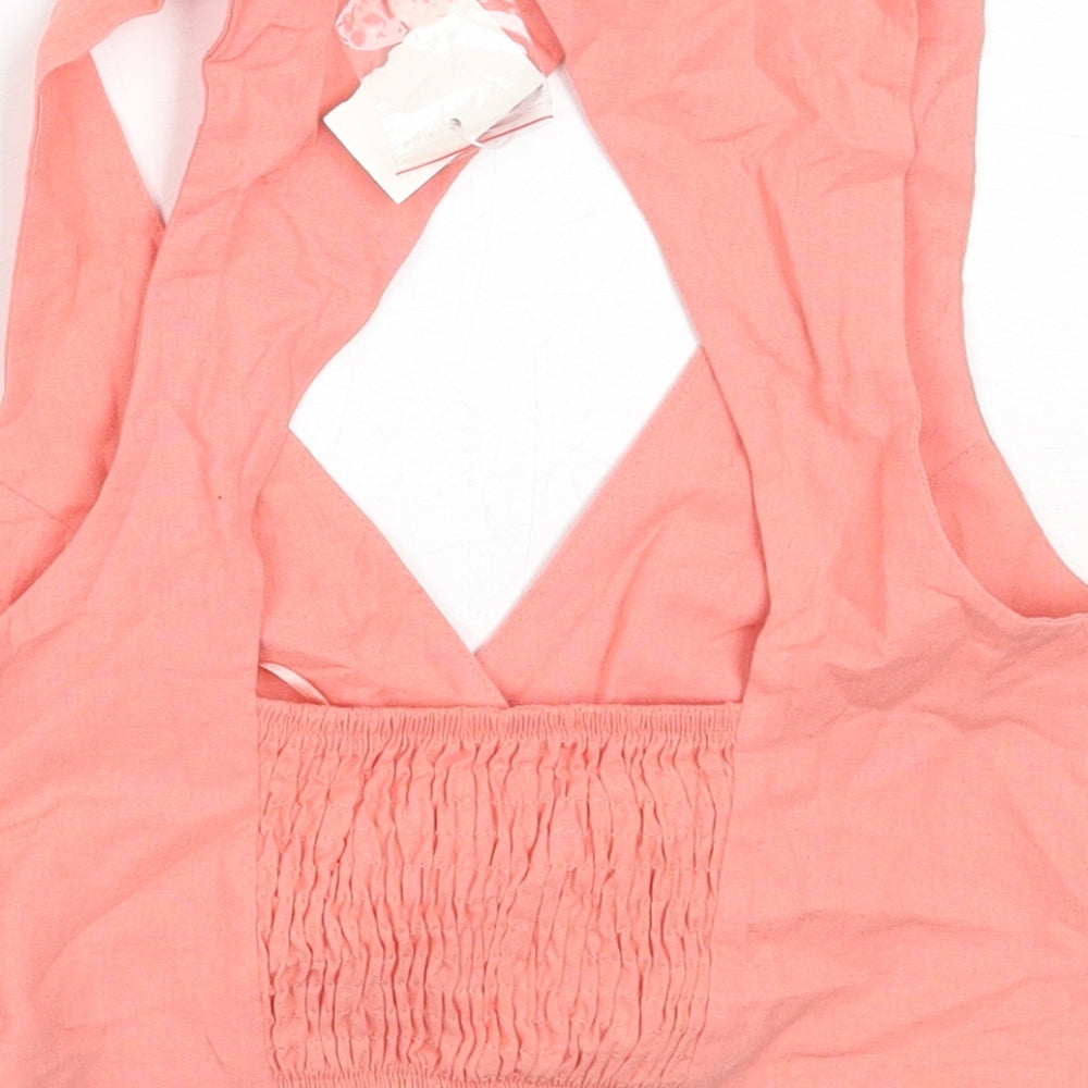 Bershka Womens Pink   Jacket Waistcoat Size S
