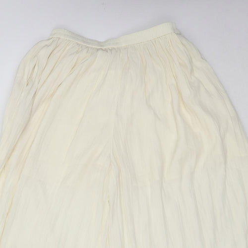 Uniqlo Girls Ivory  Polyester Cropped Trousers Size 13 Years  Regular