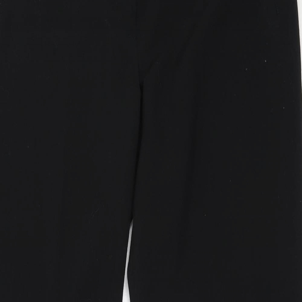 Marks and Spencer Womens Black  Polyester Trousers  Size 12 L29 in Regular