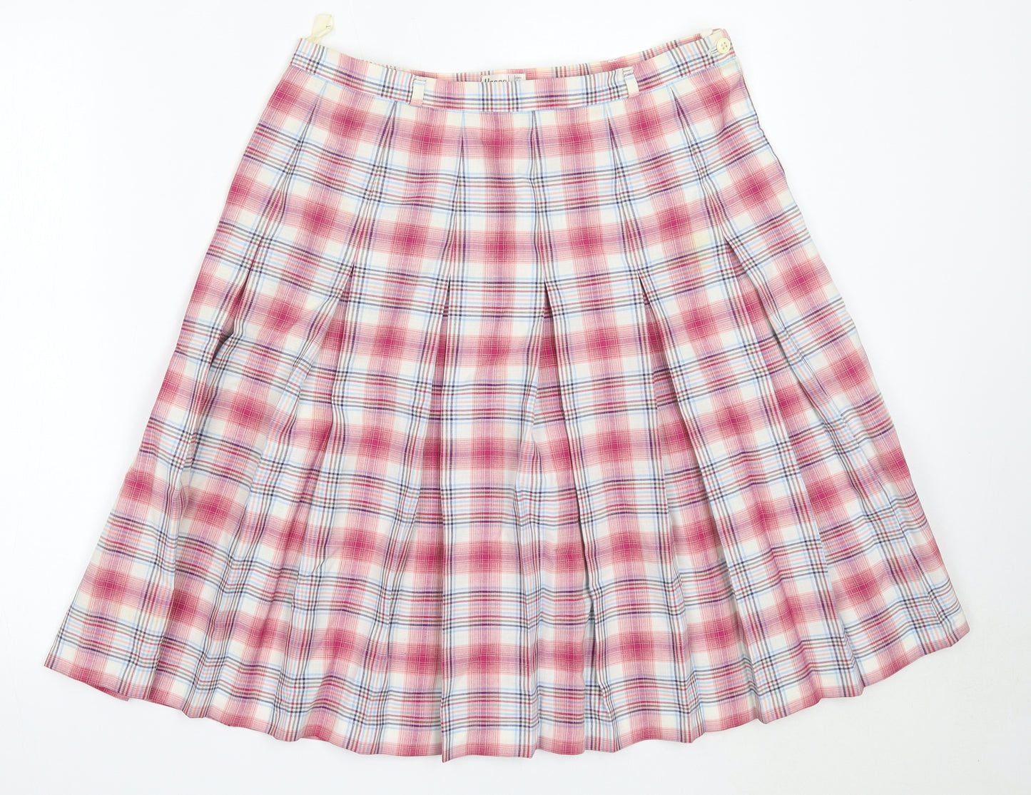 Hasco of Ireland Womens Red Check Polyester Flare Skirt Size 18