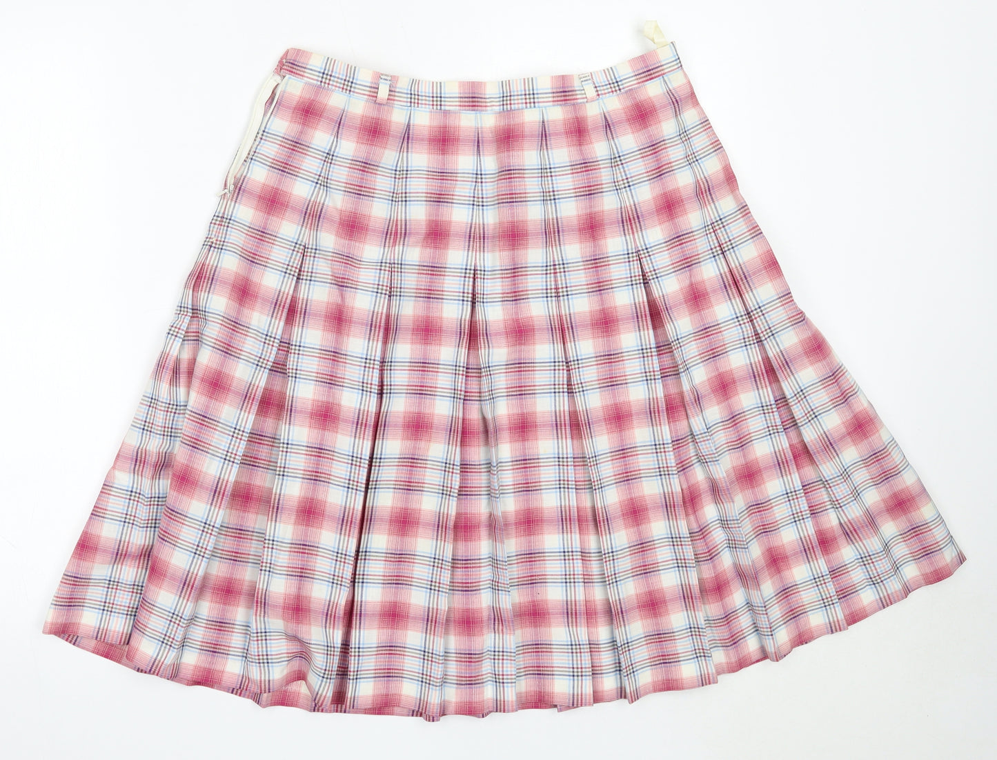 Hasco of Ireland Womens Red Check Polyester Flare Skirt Size 18
