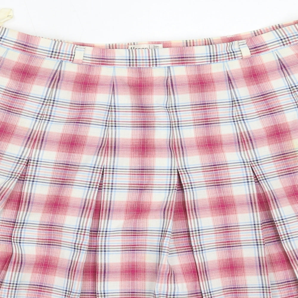 Hasco of Ireland Womens Red Check Polyester Flare Skirt Size 18