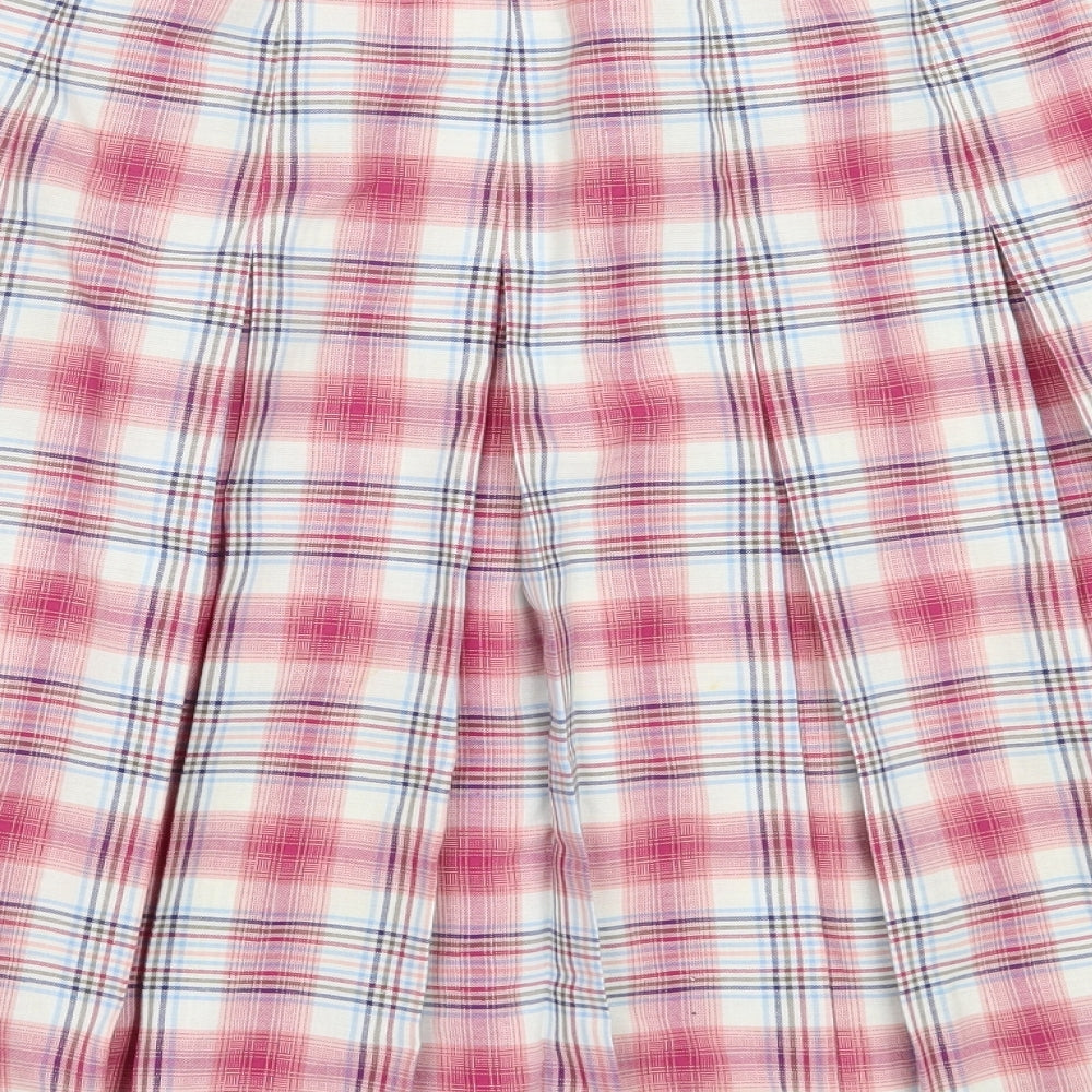 Hasco of Ireland Womens Red Check Polyester Flare Skirt Size 18