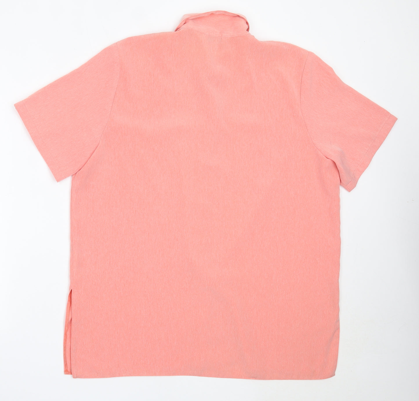 Design Essentials Womens Pink  Polyester Basic Button-Up Size 18 Collared