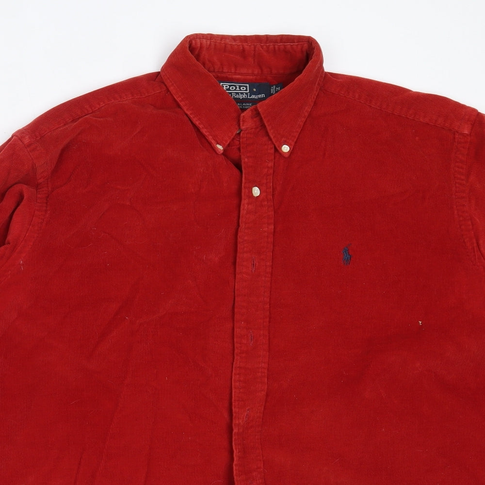 Polo Ralph Lauren Mens Red  Cotton  Polo Size M Collared