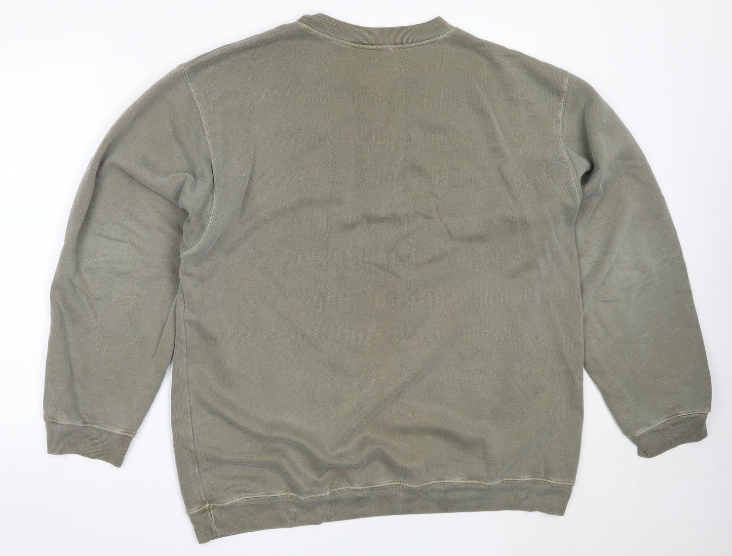 Freefall Mens Green  Cotton Pullover Sweatshirt Size L