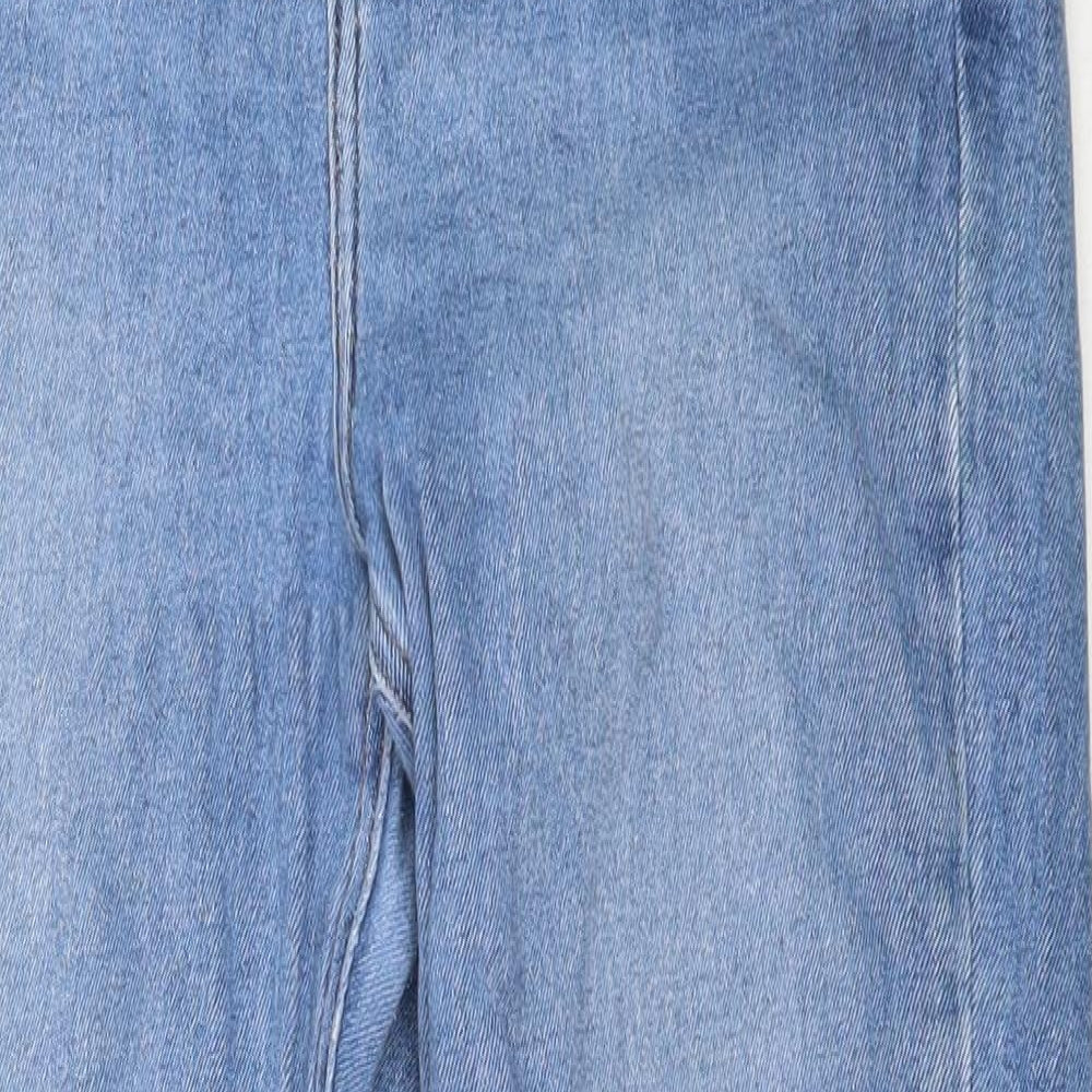 River Island Womens Blue  Cotton Mom Jeans Size 14 L29.5 in Regular