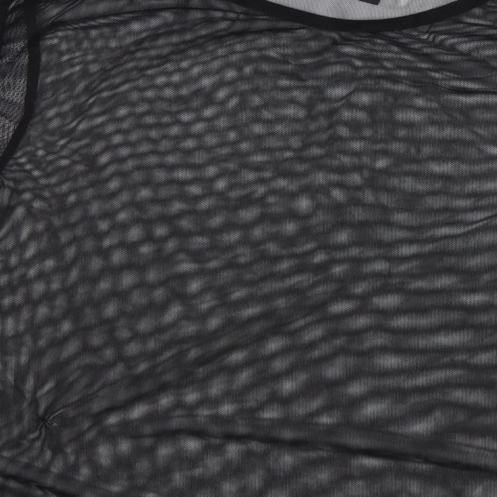 I SAW IT FIRST Womens Black  Viscose Basic Blouse Size 12 Round Neck