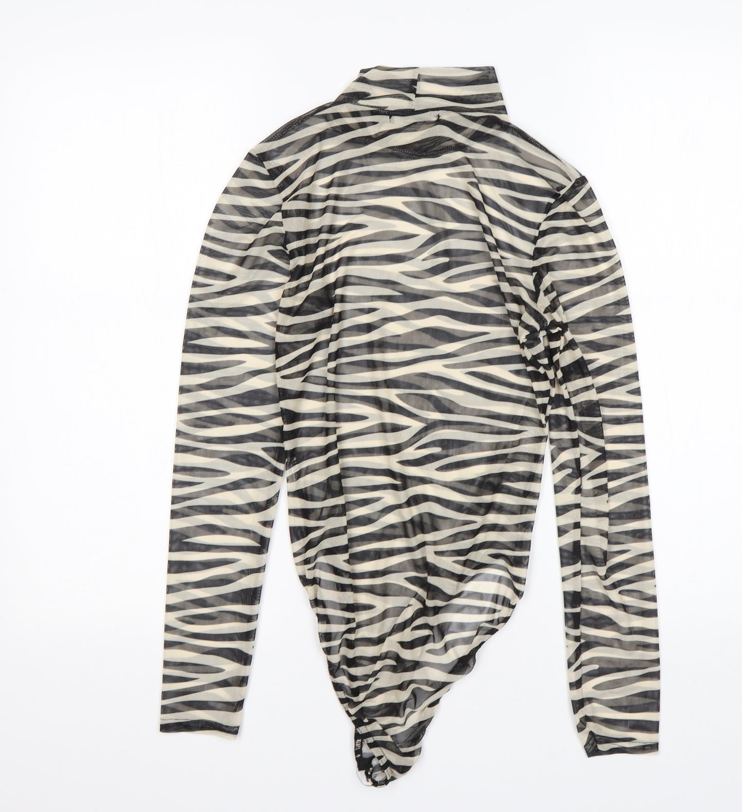 Boohoo Womens Multicoloured Animal Print  Bodysuit One-Piece Size 12