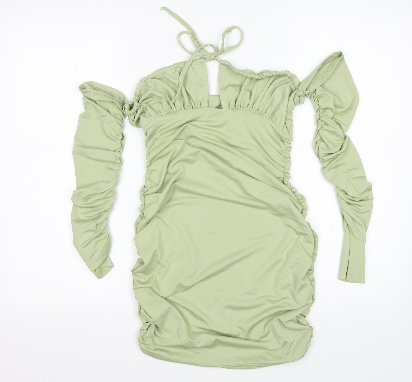 Shein  Womens Green  Polyester Bodycon  Size S  Off the Shoulder