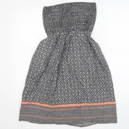 Atmosphere Womens Multicoloured Argyle/Diamond Cotton Fit & Flare  Size 10  Off the Shoulder