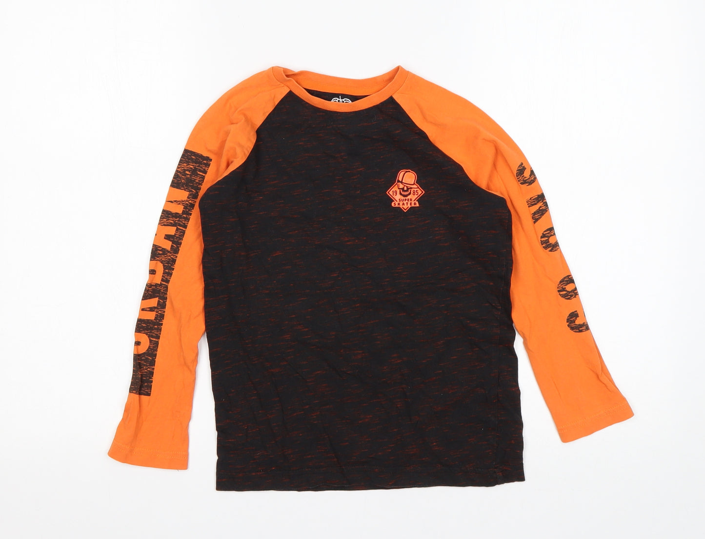 F&F Boys Multicoloured  Cotton Basic T-Shirt Size 7-8 Years Round Neck