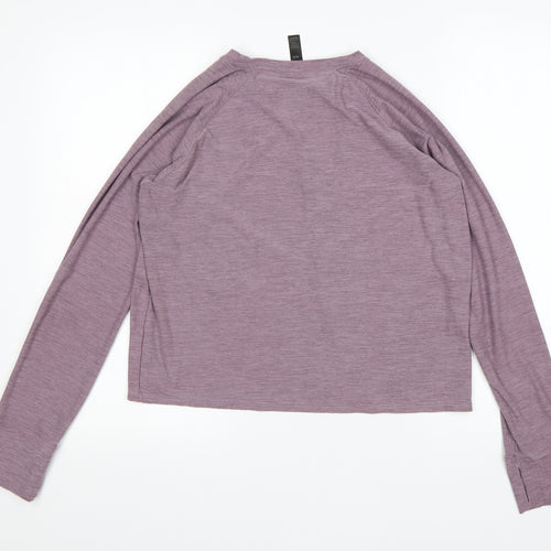 Kyodan Womens Purple  Polyester Basic T-Shirt Size M Round Neck