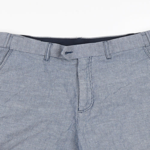Maine Mens Multicoloured Striped Cotton Chino Shorts Size 32 L10 in Regular