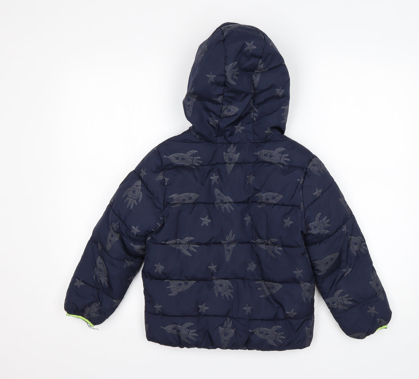 F&F Boys Blue   Puffer Jacket Coat Size 6-7 Years