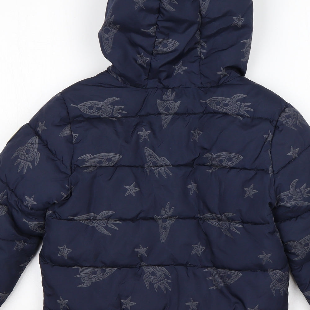 F&F Boys Blue   Puffer Jacket Coat Size 6-7 Years