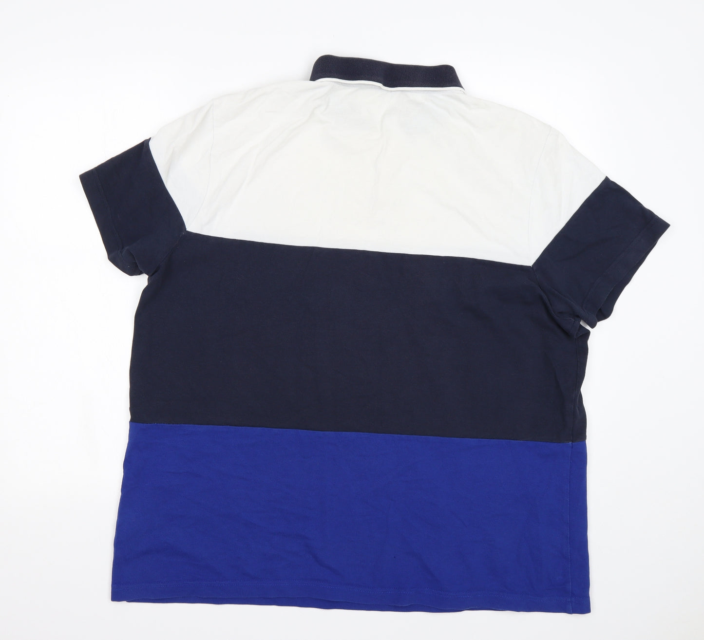 Very Mens Multicoloured Colourblock Cotton  Polo Size XL Collared