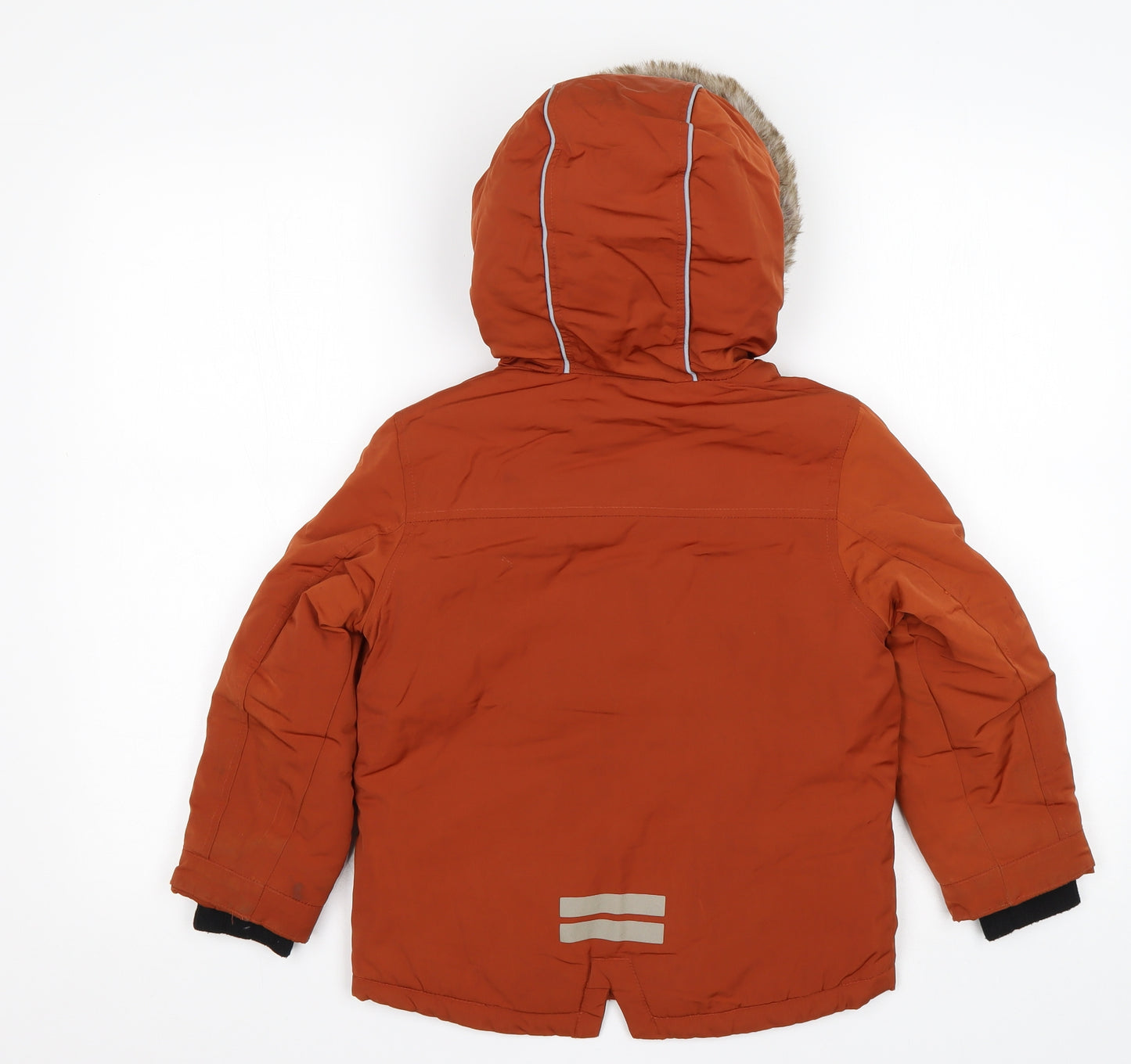 F&F Boys Brown   Parka Coat Size 5-6 Years