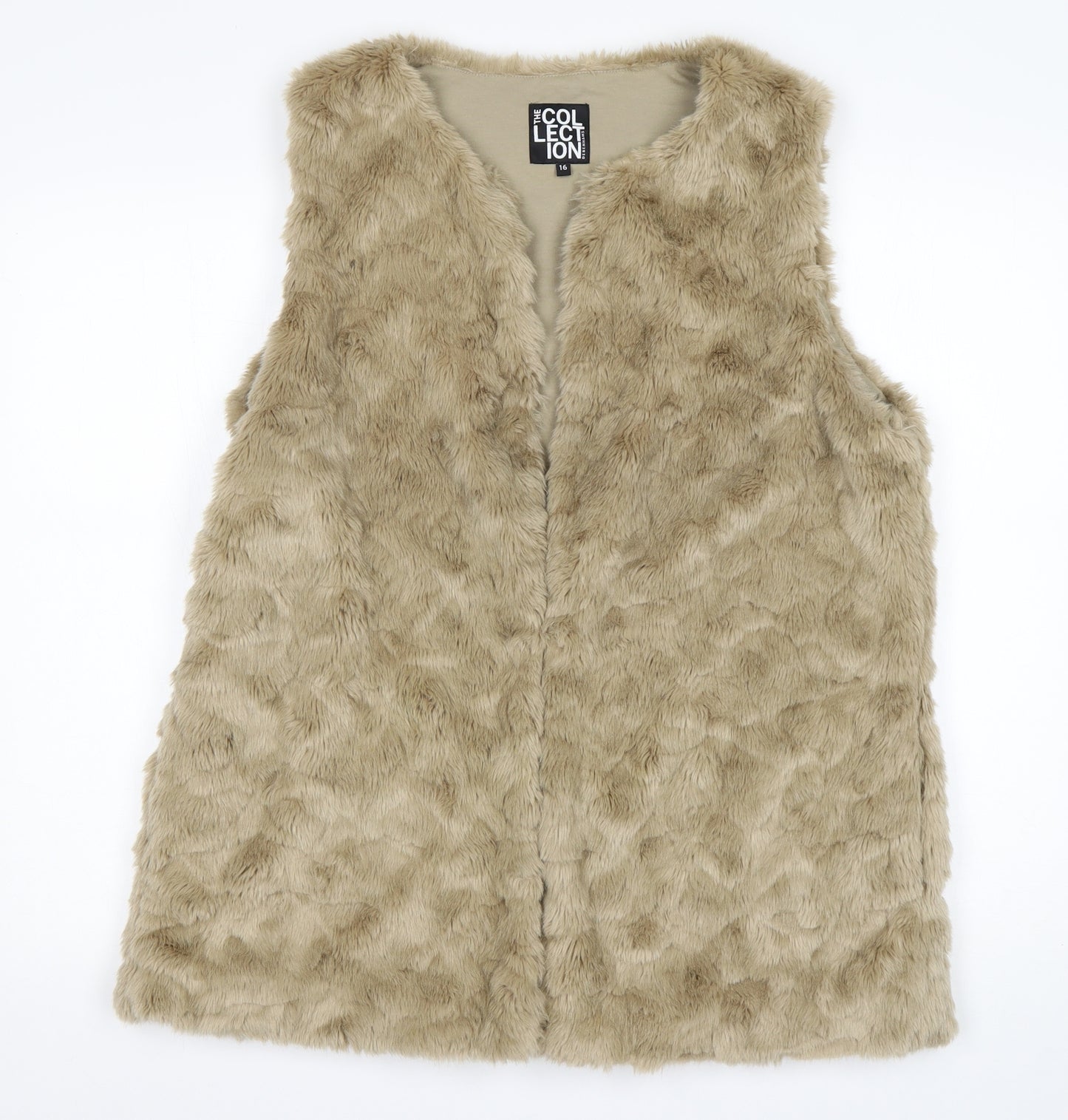 Debenhams Womens Brown   Gilet Coatigan Size 16