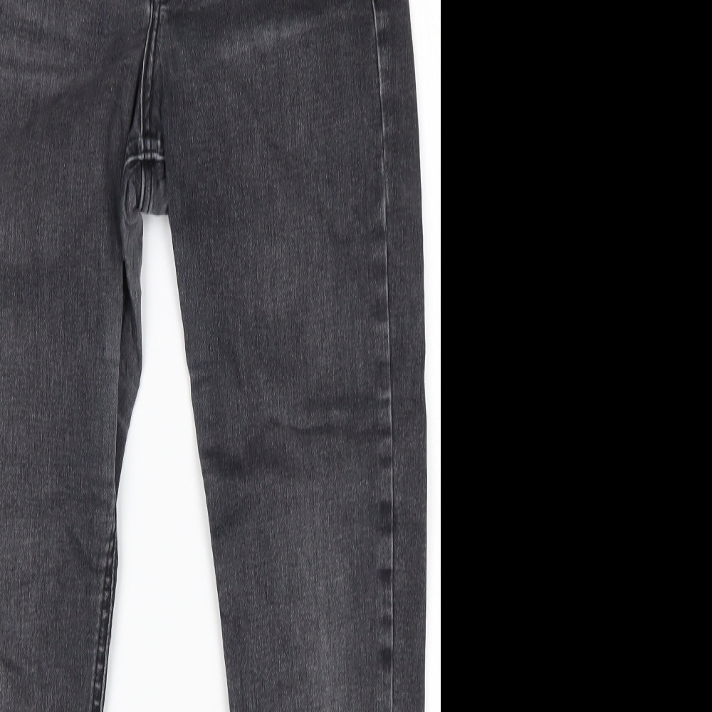 Topshop Womens Grey  Cotton Skinny Jeans Size 28 in L28 in Regular