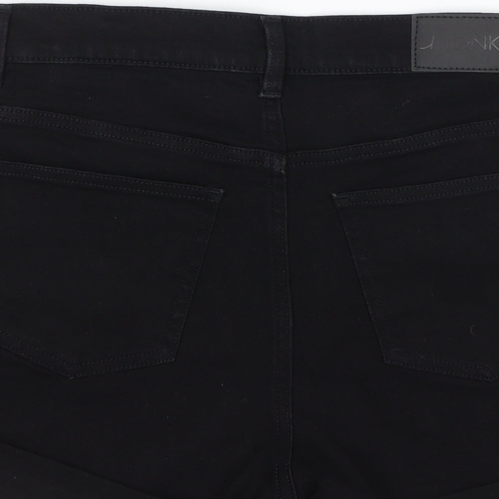 Monkl` Womens Black  Cotton Sailor Shorts Size 28 in L4 in Regular