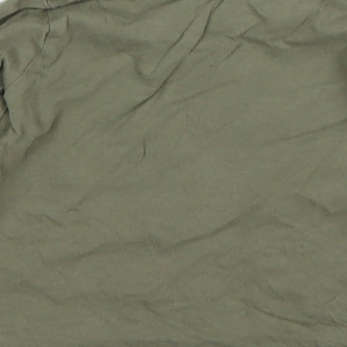 Primark Boys Green  Cotton Basic T-Shirt Size 12-18 Months Round Neck