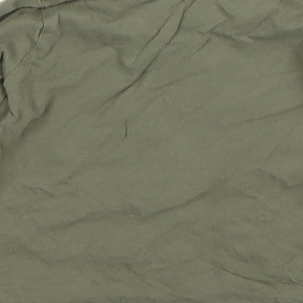 Primark Boys Green  Cotton Basic T-Shirt Size 12-18 Months Round Neck