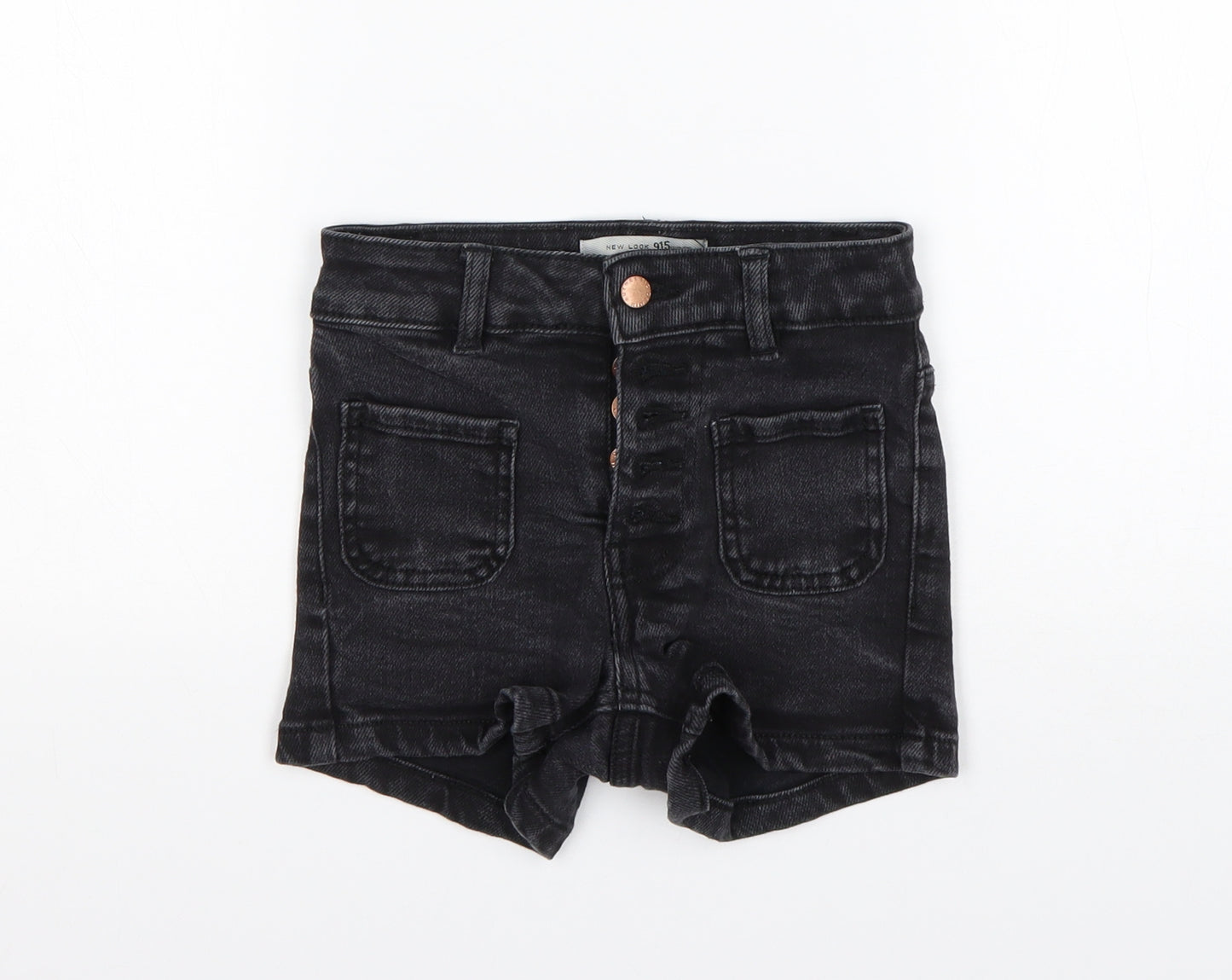 New Look Girls Black  Cotton Sailor Shorts Size 9 Years  Regular