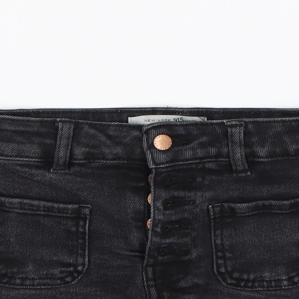 New Look Girls Black  Cotton Sailor Shorts Size 9 Years  Regular