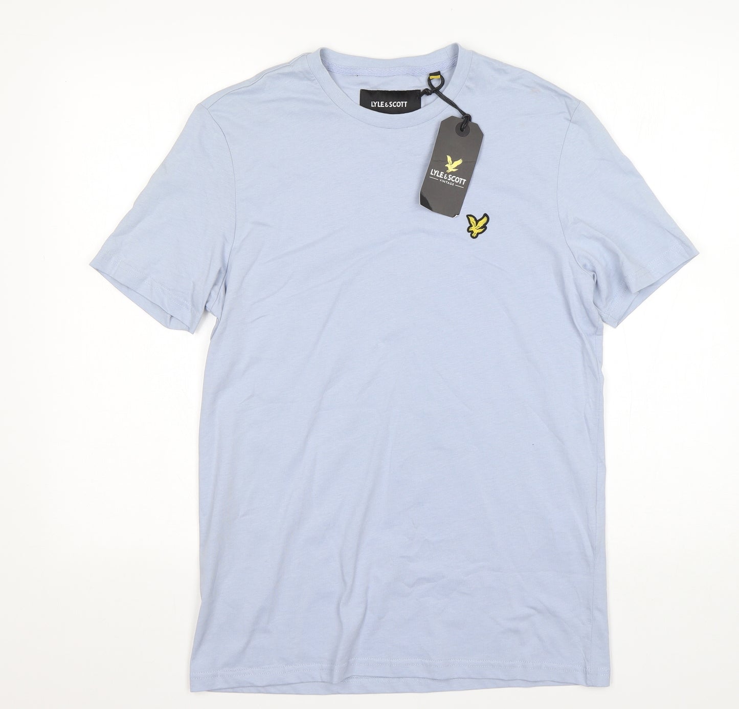 Lyle & Scott Mens Blue  Cotton  T-Shirt Size S Round Neck