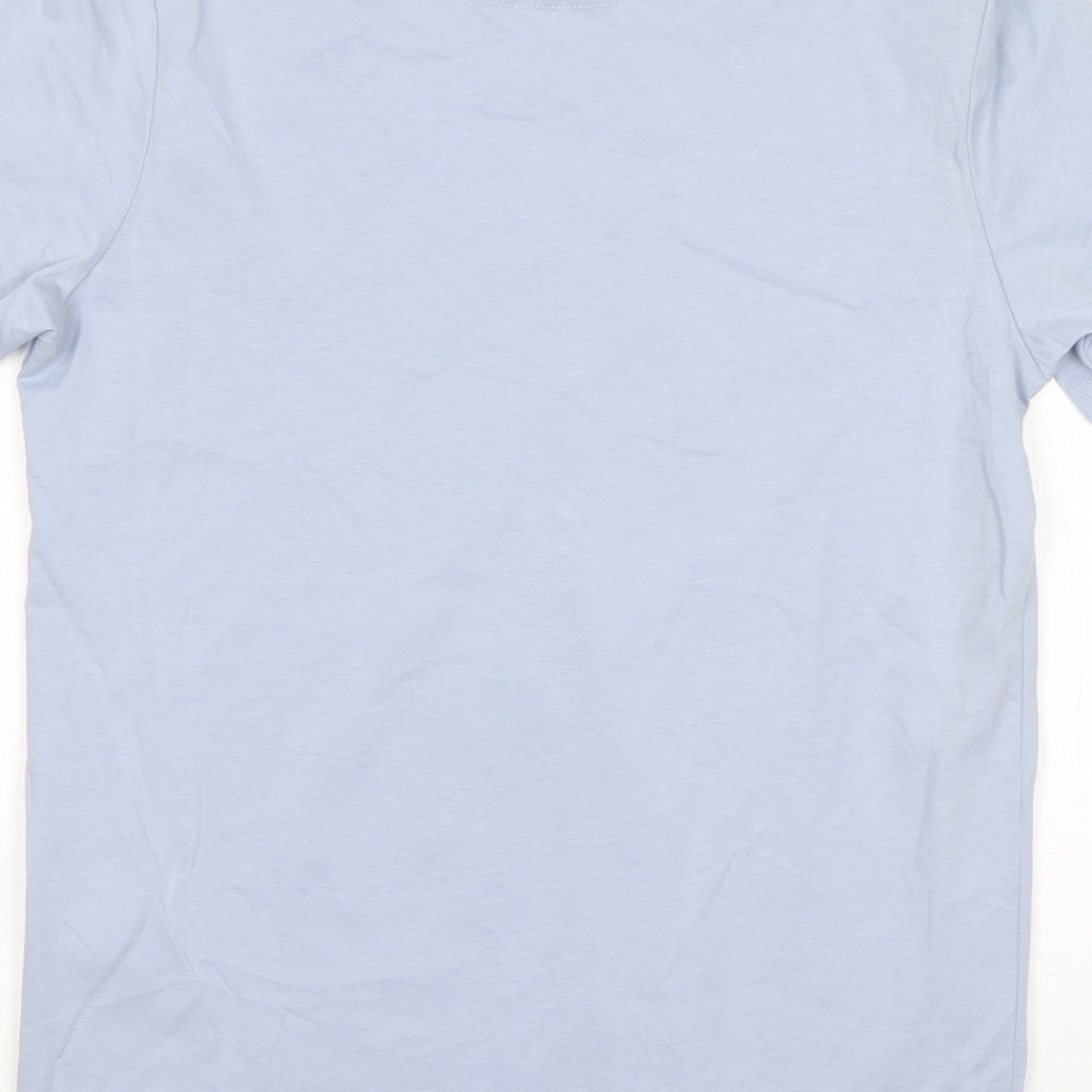 Lyle & Scott Mens Blue  Cotton  T-Shirt Size S Round Neck